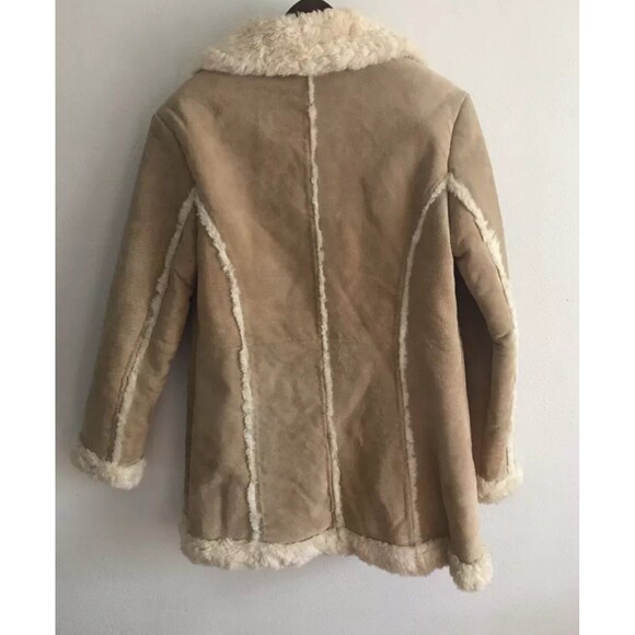 VTG Wilson Leather Womens 2X Jacket Suede Marlboro Western Brown Shearling Fur - Picture 5 of 12